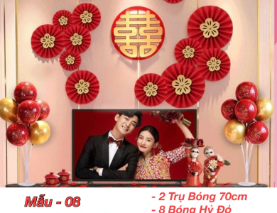 Trang Trí Tiệc Cưới  - Set Treo Song Hỷ - HAPPY WEDDING Trang Trí Phòng Cưới Thêm Sinh Động