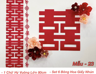 Trang Trí Tiệc Cưới  - Set Treo Song Hỷ - HAPPY WEDDING Trang Trí Phòng Cưới Thêm Sinh Động